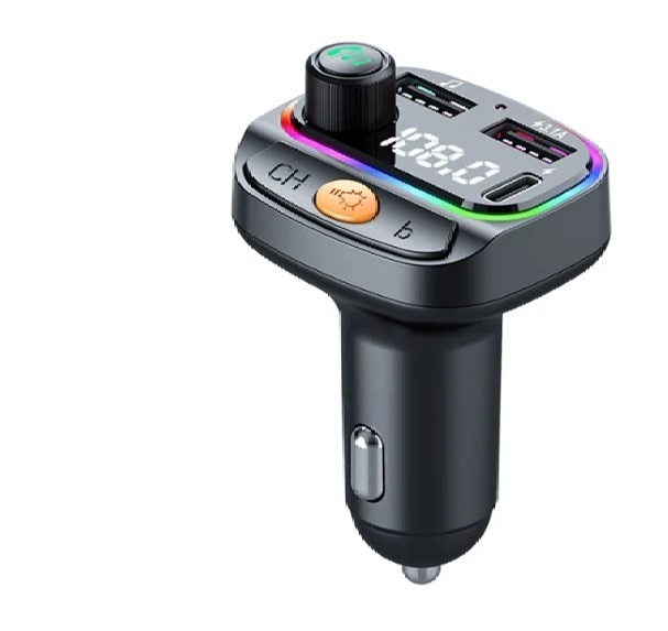Зарядний пристрій для телефону 12-24V,2 USB 3.1А+Type-C + U-disk+реж.(7+1)+реж.перек.світла+реж.тел