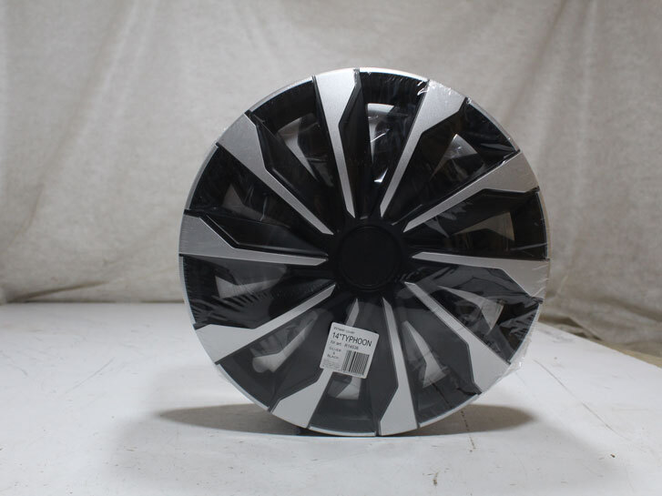 Ковпаки на колеса (4шт) R14 Typhoon Silver&Black