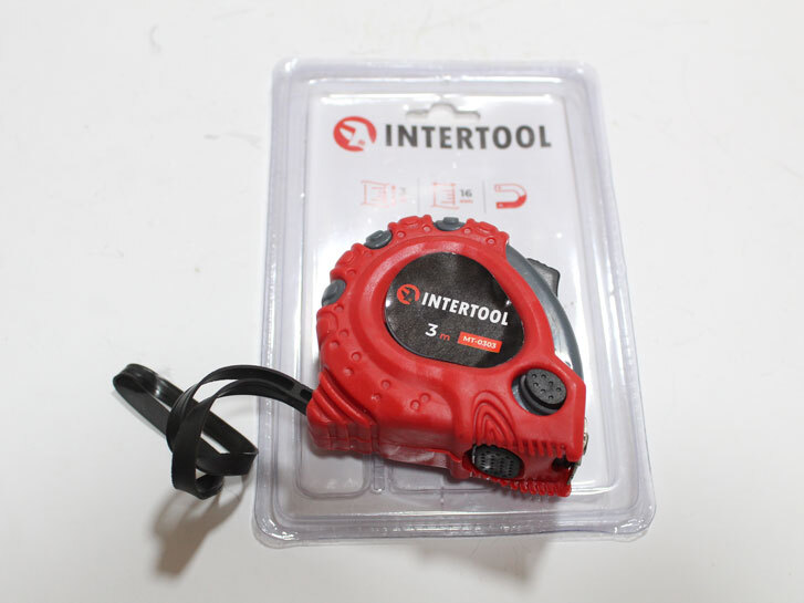 Рулетка "Intertool" Супер магніт 3м (16мм)