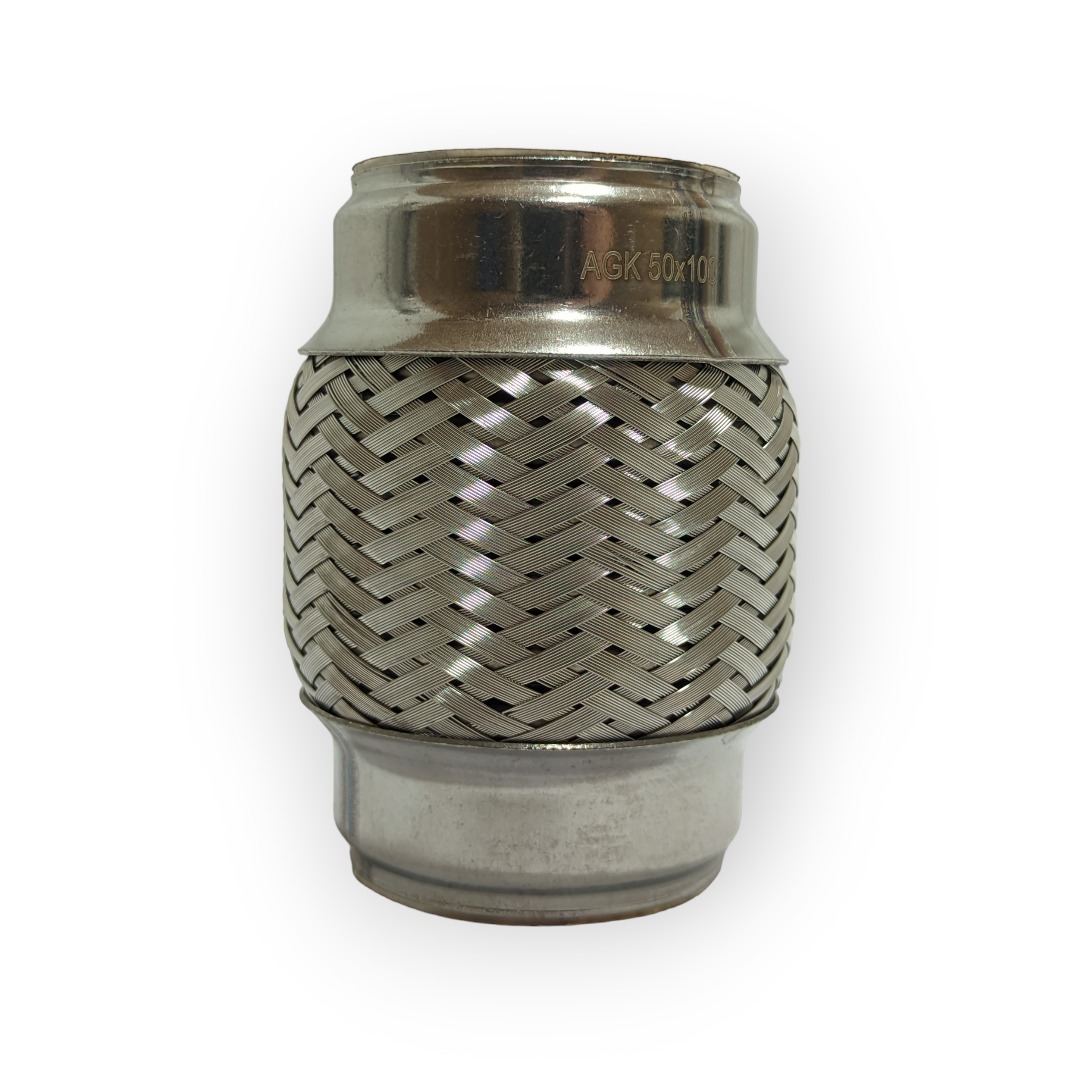 Гнучка труба вихлопу авто з внутрішнім обплетенням 50mm X 100mm (3-х слойна)