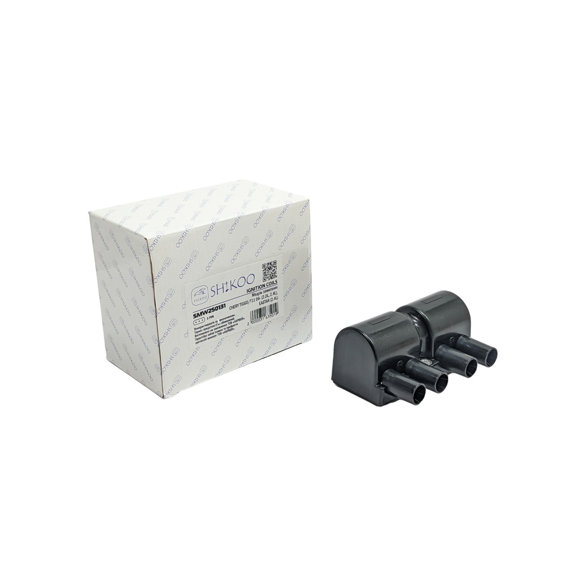 Котушка запалювання (модуль) Cherry Tiggo T11 06- 2.0, 2.4 EASTAR 2.4 3 контакта SMW250131 SHIKOO