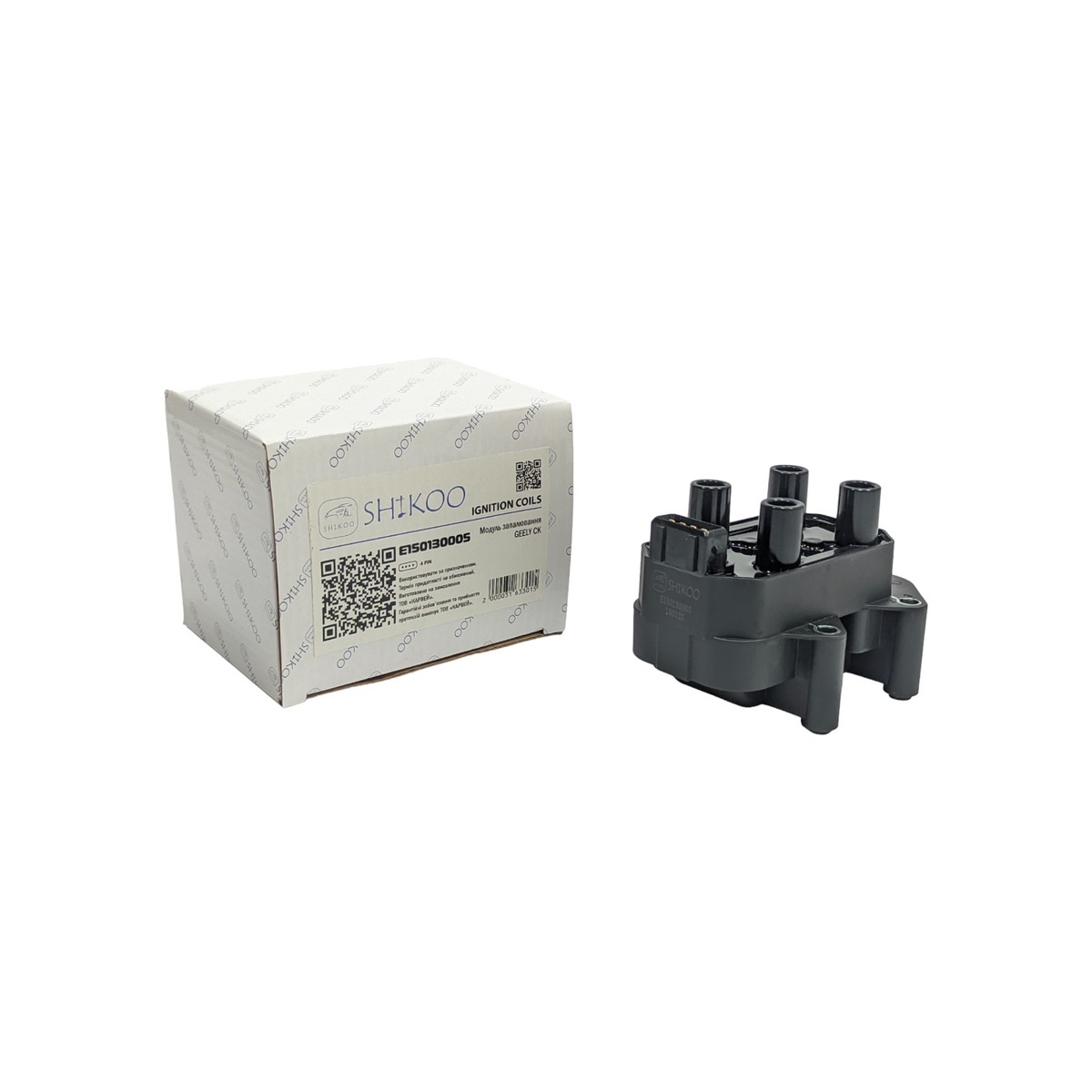 Котушка запалювання (модуль) Geely CK Chery Amulet 4 контакта E150130005 SHIKOO