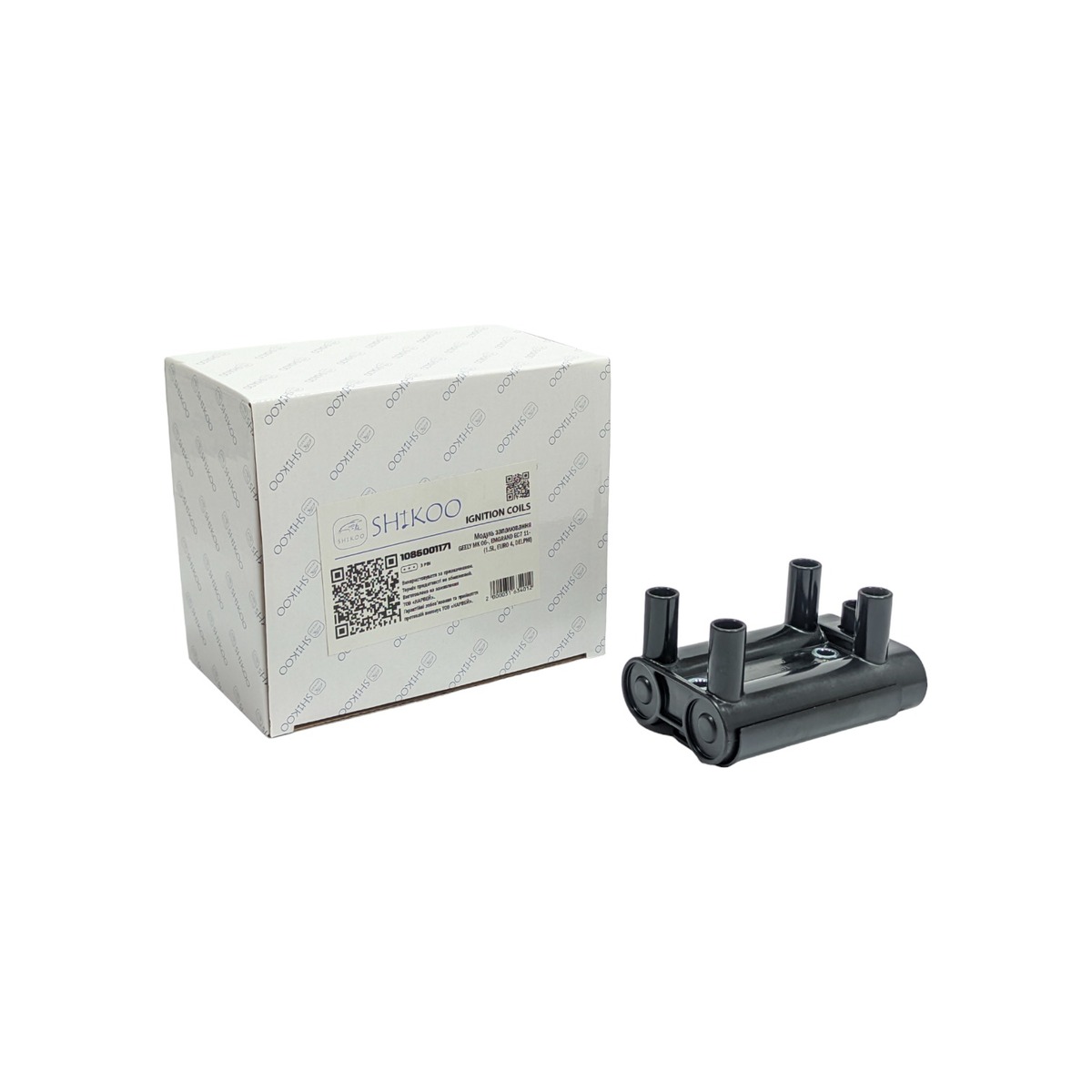 Котушка запалювання (модуль) Geely MK 06- Emgrand EC7 11- 1.5, EURO 4, DELPHI 3 контакта 1086001171 SHIKOO
