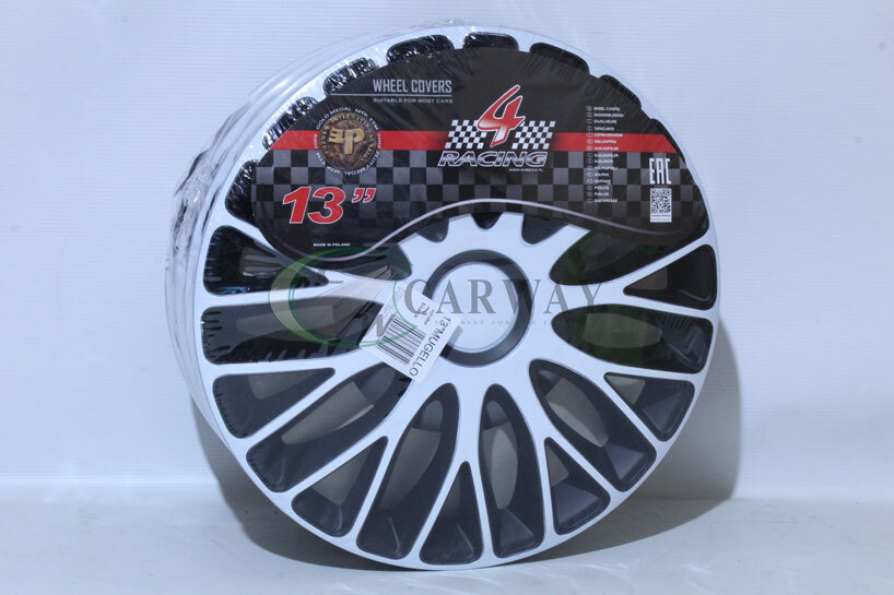 Ковпаки на колеса (4шт) R13 Mugello PRO White & Black