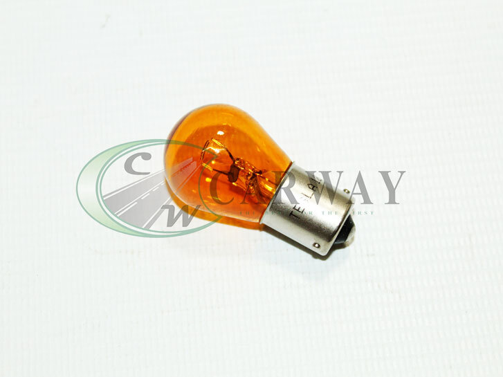 Лампа 12в цокольна P 21w стопів, поворотів (мін 10шт) (ЖОВТА) Amber TS B52301 Tesla
