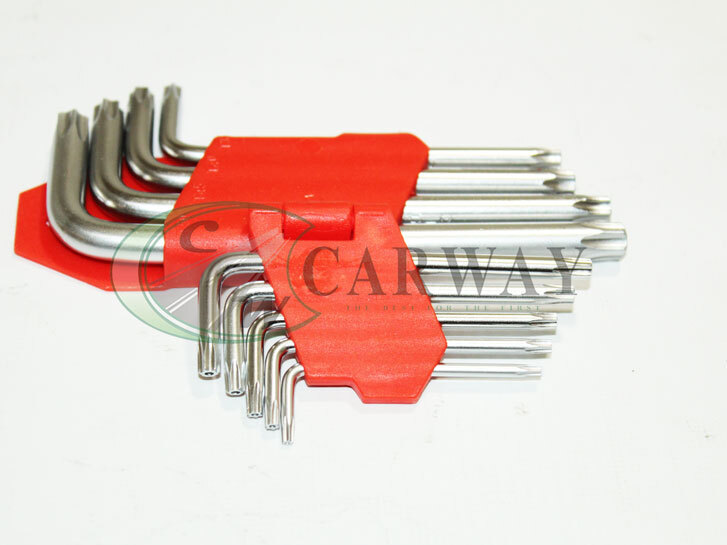 Шестигранники L-подібні Torx T10-T45 (9 шт) (зірочка)
