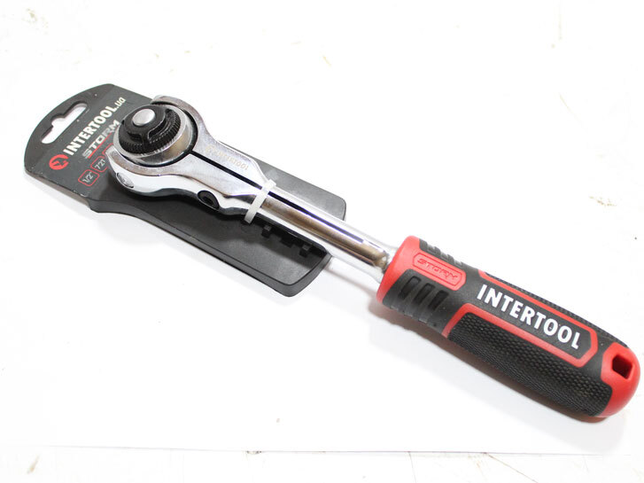 Ключ тріскачка 1/2" 72 зуба "Intertool" Storm поворотний
