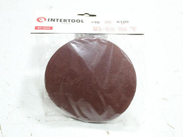 Коло наждачне самоклеюче 125 мм P 120 "Intertool" (10 шт.)