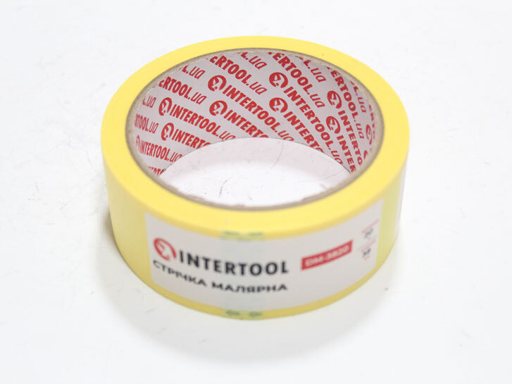 Скотч малярний 80° 38мм 20м жовтий "Intertool" DM-3820