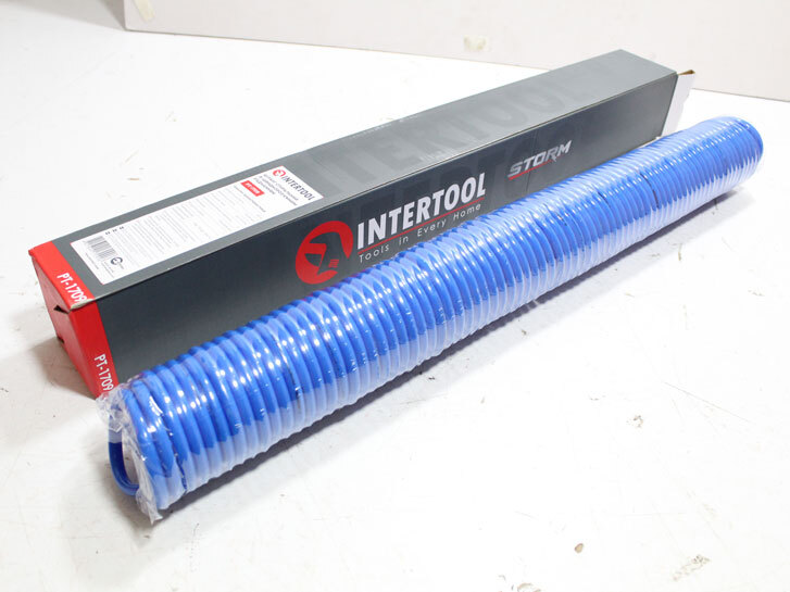 Шланг підкачки спіральний поліуретан 5.5*8мм 15атм 20м "Intertool" Storm PT-1709