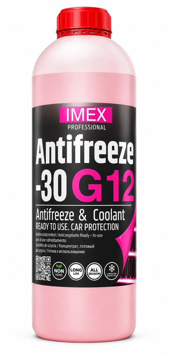 Тосол Антифриз (-30) (1 кг) червоний G12+ флуоресцентний, присадки BASF