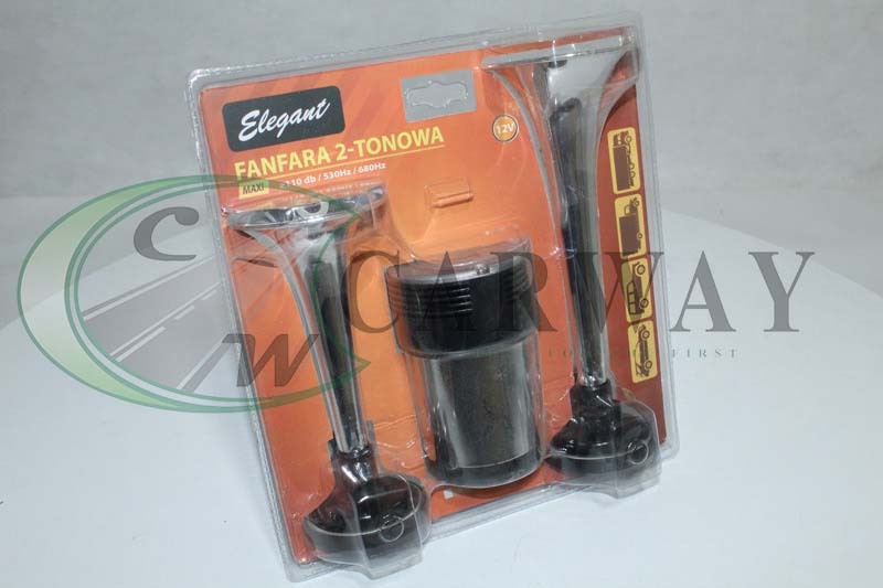 Сигнал повітряний (2 дудки) 12V хром