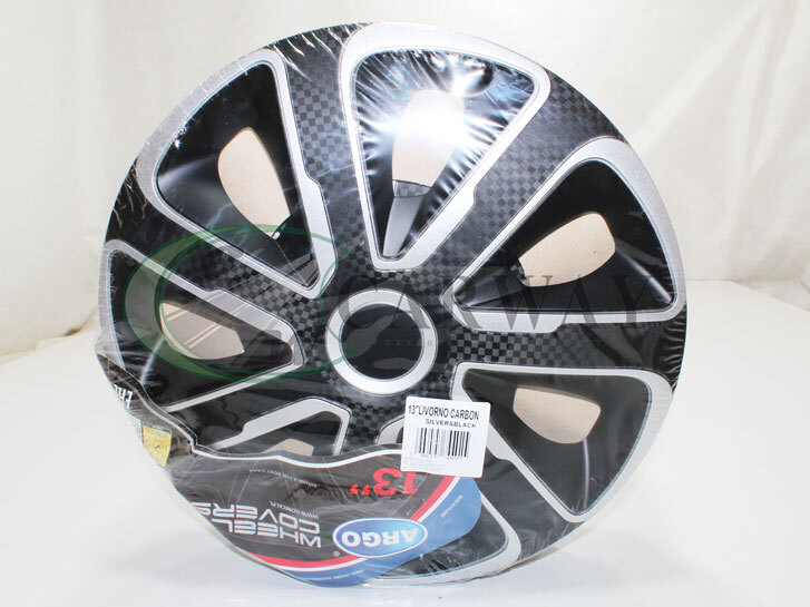 Ковпаки на колеса (4шт) R13 Livorno Carbon Silver&Black