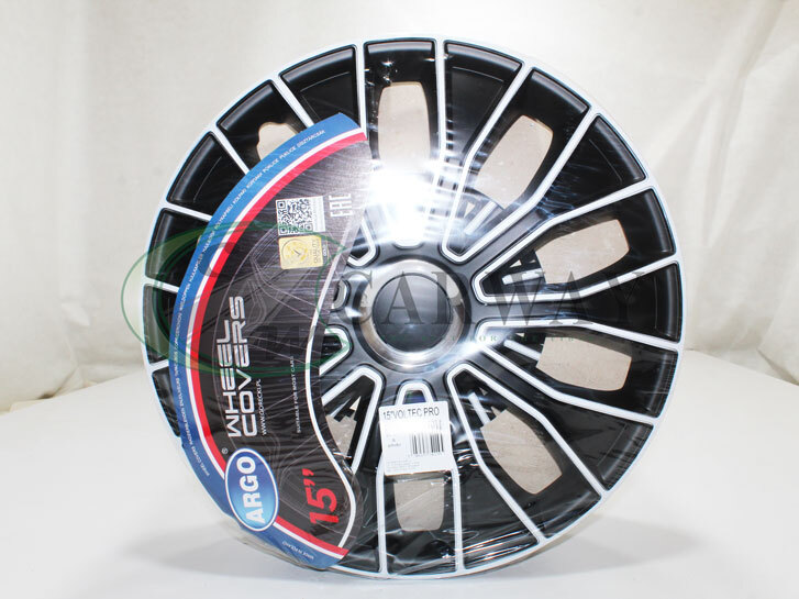 Ковпаки на колеса (4шт) R15 Voltec Pro White&Black