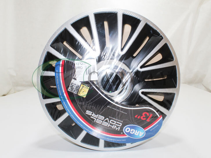 Ковпаки на колеса (4шт) R13 Quadro PRO Silver&Black