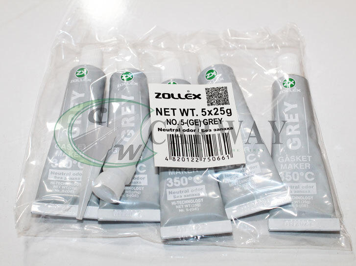 Герметик прокладок сірий GREY-25g. в уп. 5шт. 15010 Zollex