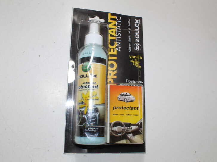 Поліроль торпеди 240мл Protectant Vanilla+губка Zollex