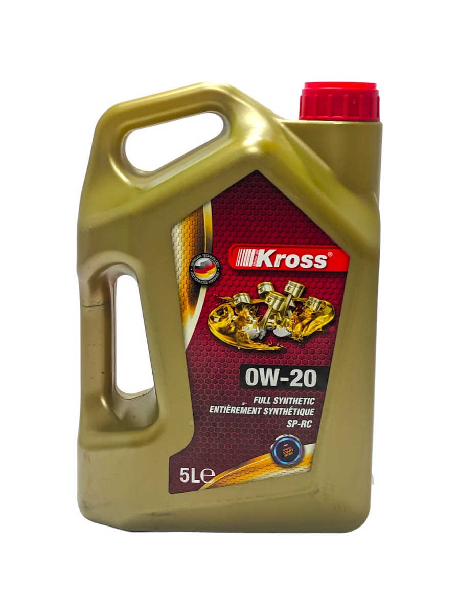 Олива моторна для бензинових та дизельних двигунів KROSS 0W20 FULL SYNTHETIC 5л