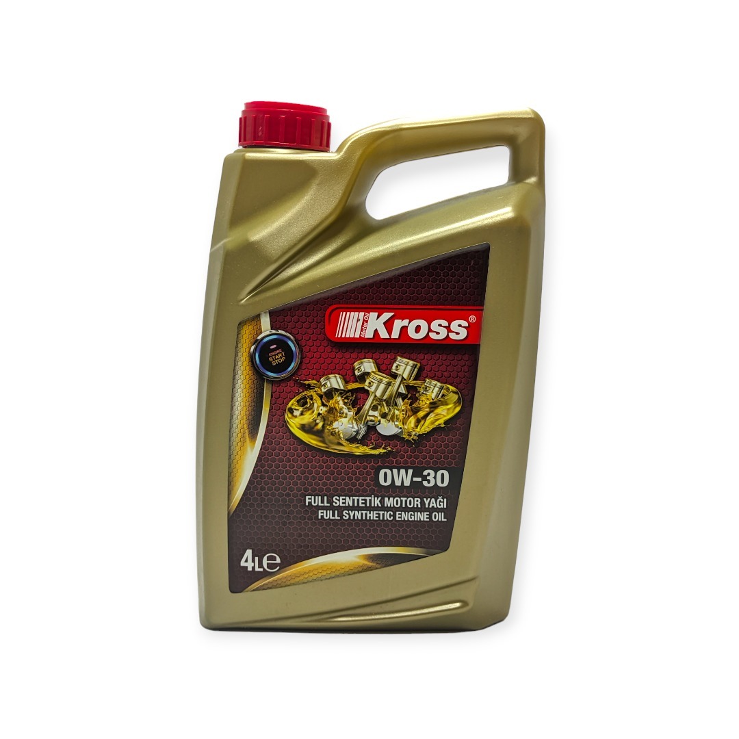 Олива моторна для бензинових та дизельних двигунів KROSS 0W30 FULL SYNTHETIC 4л