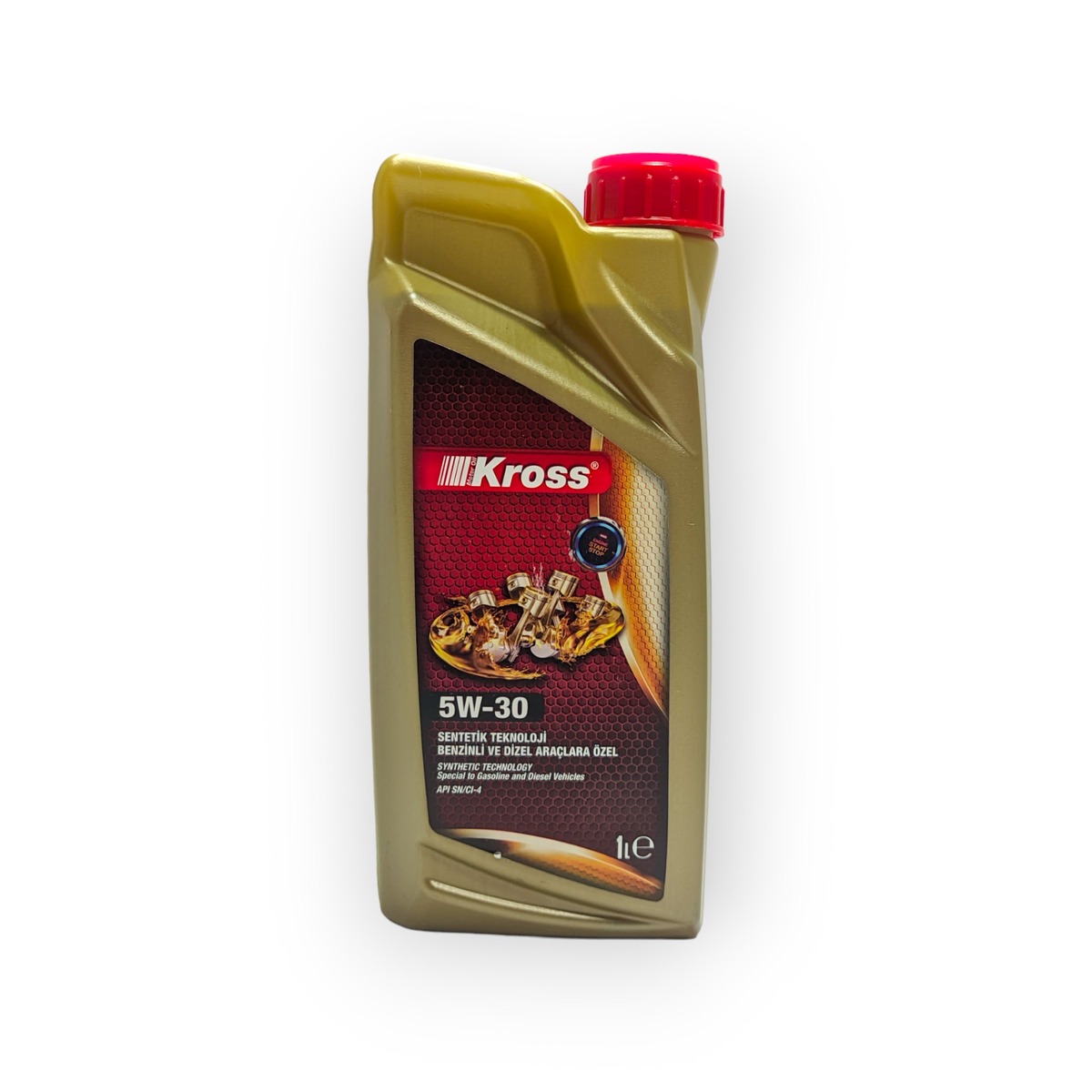 Олива моторна для бензинових та дизельних двигунів KROSS 5W30 SYNTHETIC 1л