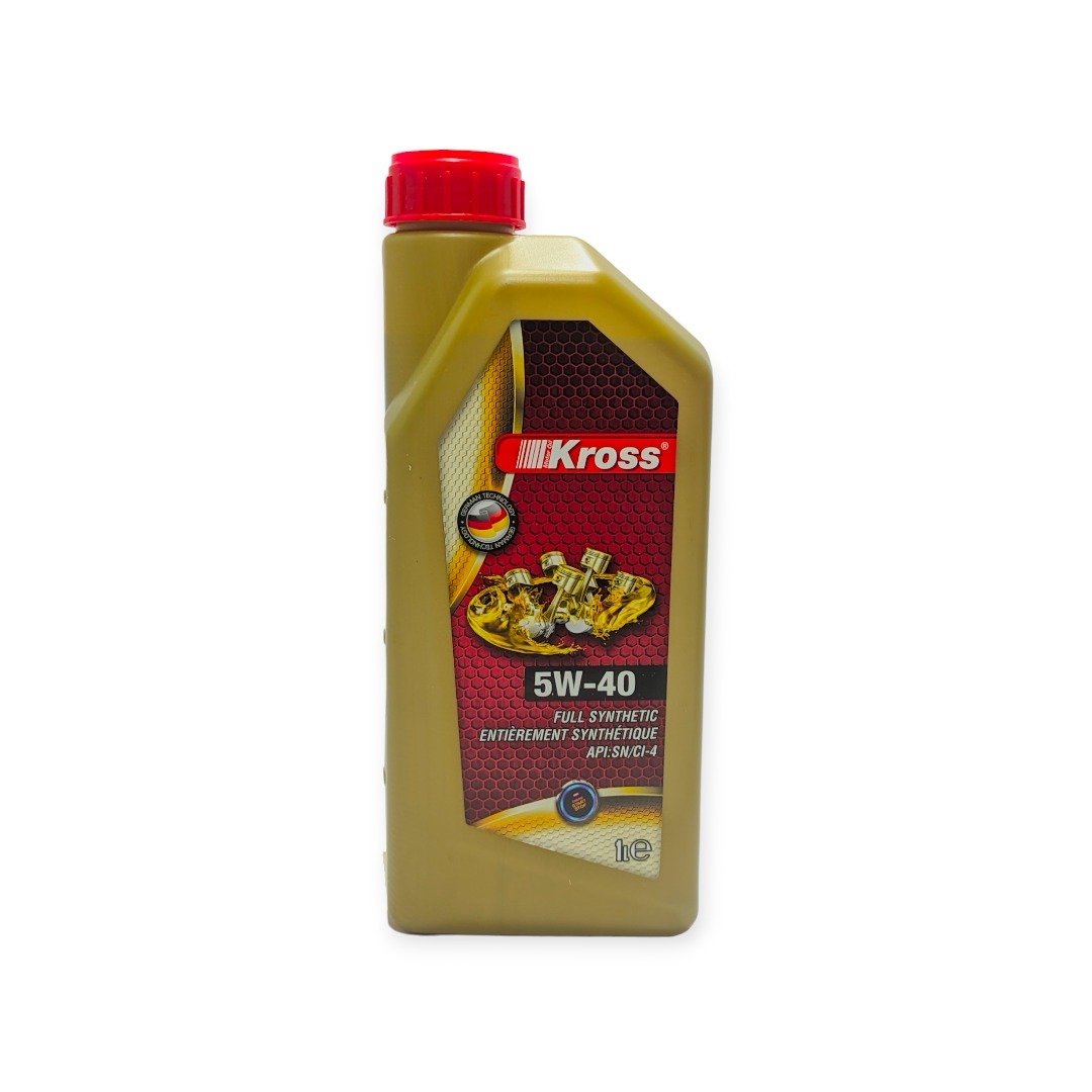 Олива моторна для бензинових та дизельних двигунів KROSS 5W40 FULL SYNTHETIC 1л