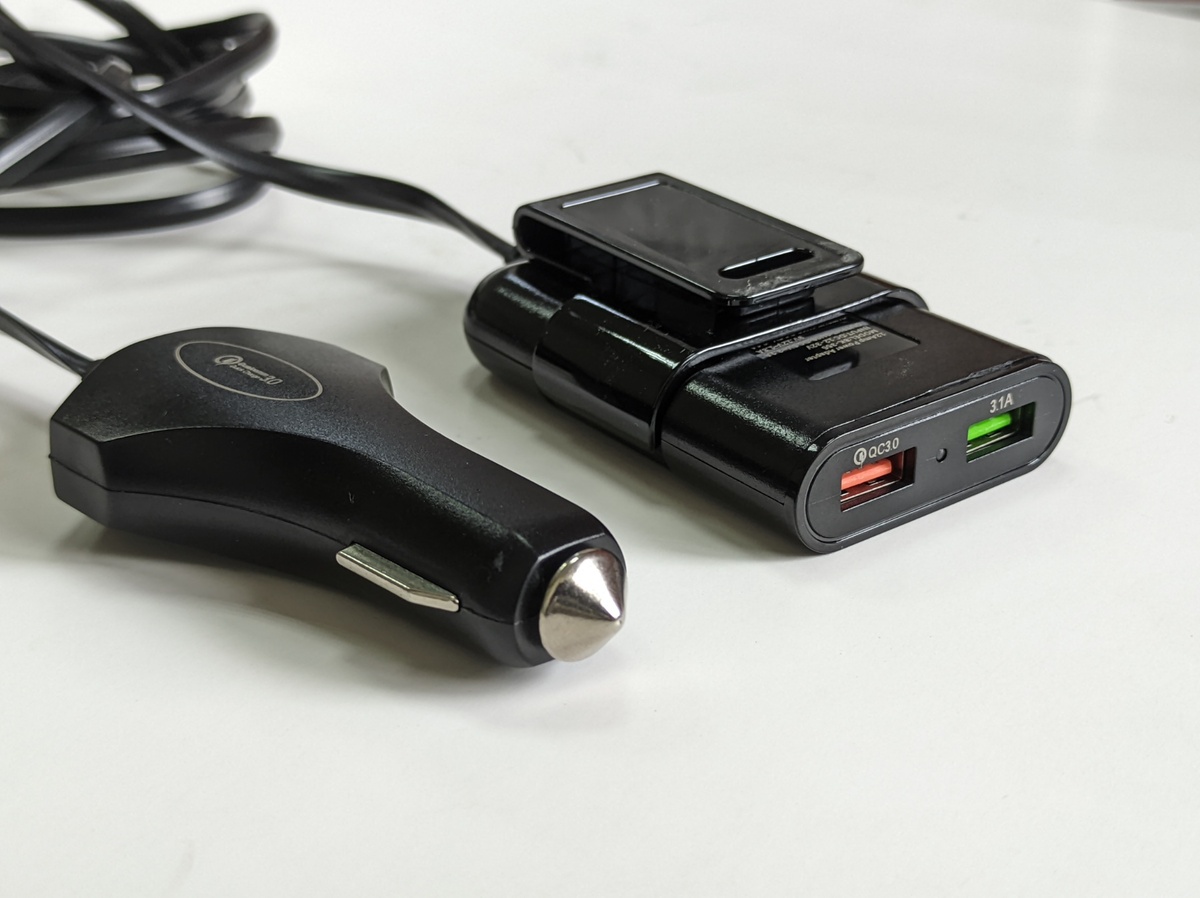 Зарядний пристрій для телефону 12-24V, 4 USB швидка зарядка QC 3.0 60w 18A (Кабель 1,8м)