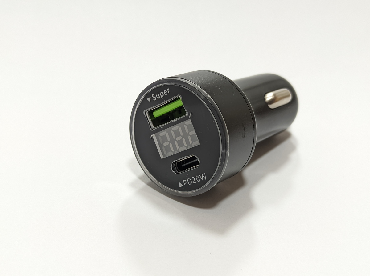 Вольтметр цифр. в прикурювач 12-24 V 0.28 2 порти USB 3.1A (1 QC+1PD) червоне свічення