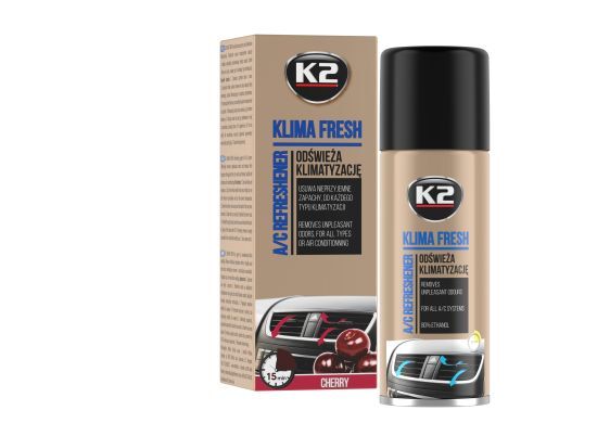 Ароматизатор (освіжувач) системи кондиціонування "вишня" K2 PERFECT KLIMA FRESH 150ML CHERRY