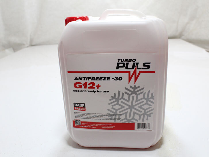 Рідина охолоджуюча TURBO PULS ANTIFREEZE -30 G12+ червоний 9кг каністра 10л ПЕ