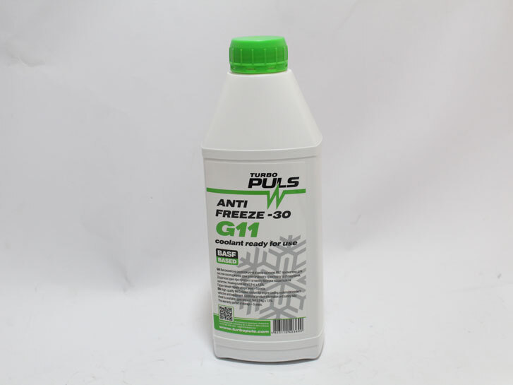 Рідина охолоджуюча TURBO PULS ANTIFREEZE -30 G11 зелений 0,9кг каністра 1л ПЕ