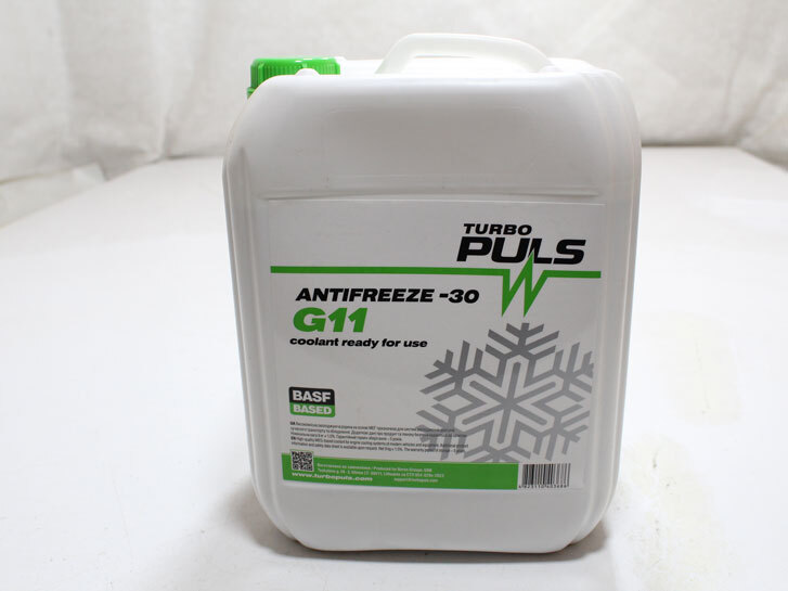 Рідина охолоджуюча TURBO PULS ANTIFREEZE -30 G11 зелений 9кг каністра 10л ПЕ