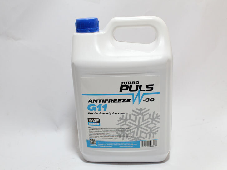 Рідина охолоджуюча TURBO PULS ANTIFREEZE -30 G11 синій 3,6кг каністра 4л ПЕ
