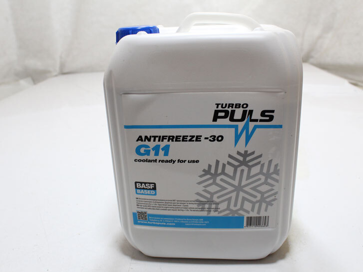 Рідина охолоджуюча TURBO PULS ANTIFREEZE -30 G11 зелений 0,9кг каністра 1л ПЕ