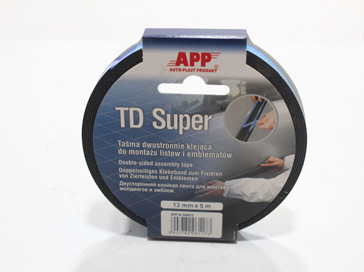 Скотч двосторонній APP TD Super 12мм. синій (5м)