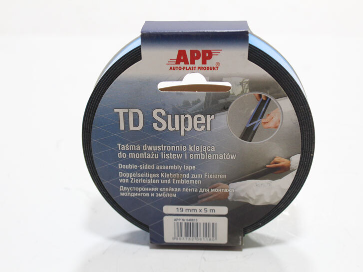 Скотч двосторонній APP TD Super 19мм. синій (5м)
