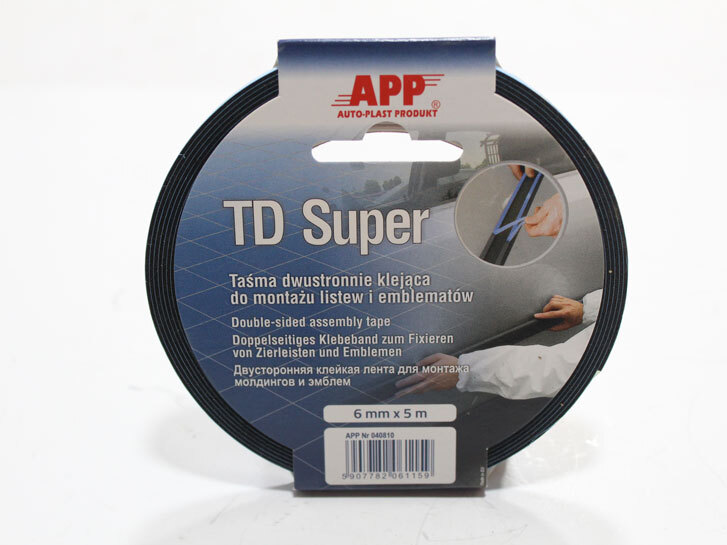 Скотч двосторонній APP TD Super 6мм. синій (5м)